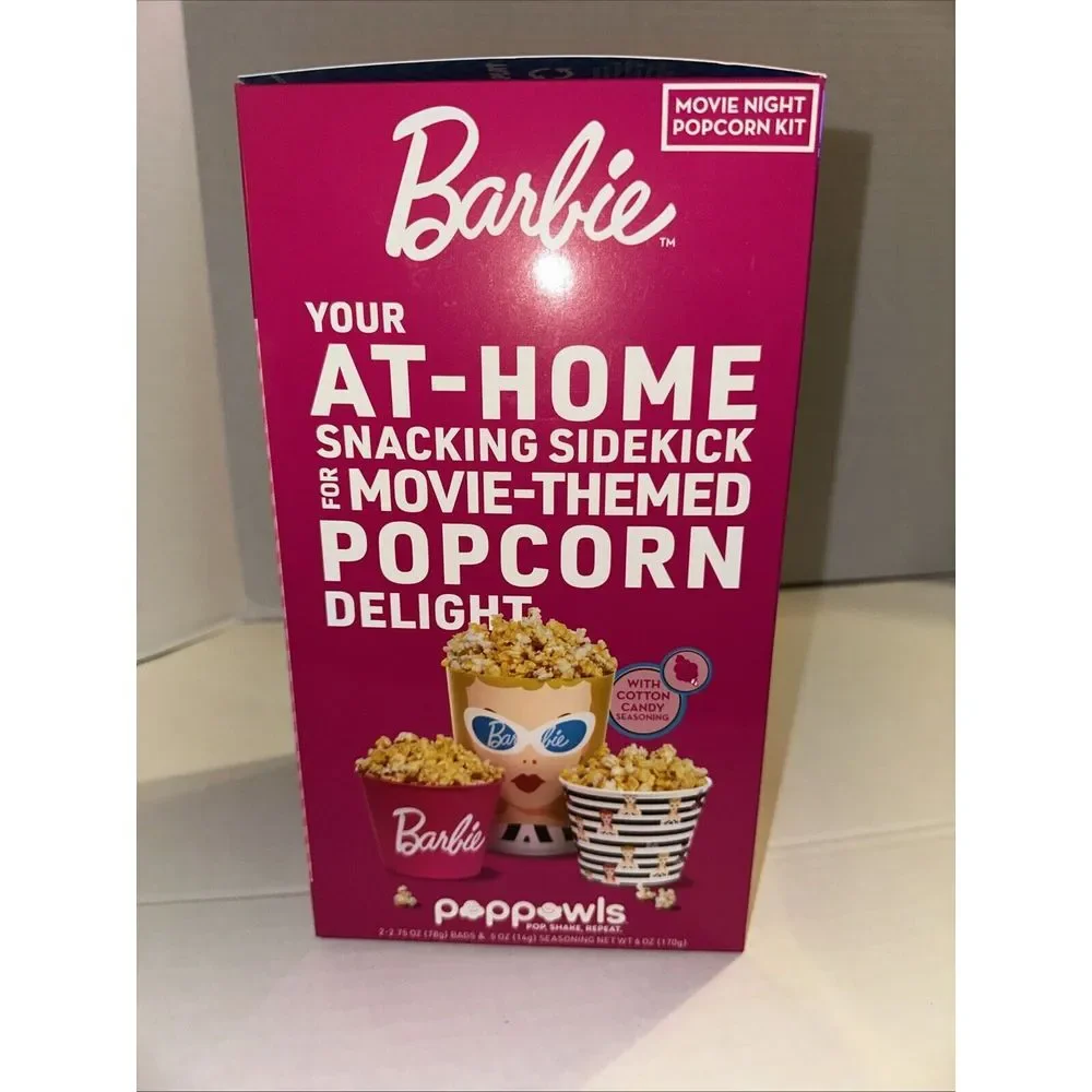 POPPOWLS Barbie RETRO‎ Collectible Popcorn Bucket Bowls Movie Night NEW